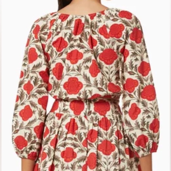RHODE Este Top Garden of Dream Red Floral NWT Size Large - Picture 4 of 15